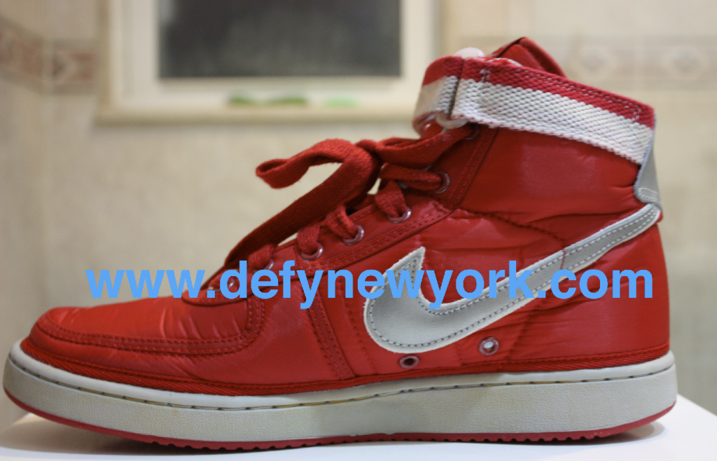 nike vandal silver red