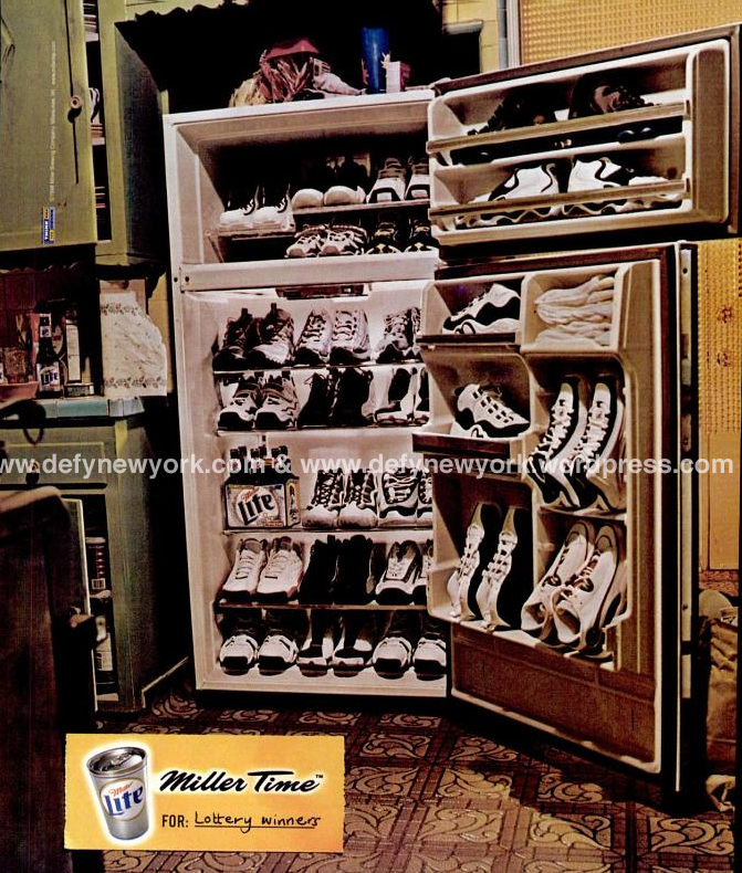 Miller Lite “Miller Time For Lottery Winners” Refrigerator Full Of