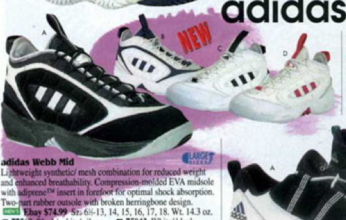 adidas basketball shoes 1996