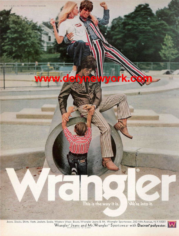 Wrangler Jeans & Mr. Wrangler Sportswear With Dacron Polyester 1971