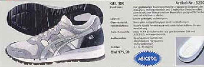 Asics Gel 100 Jogging Shoe 1988