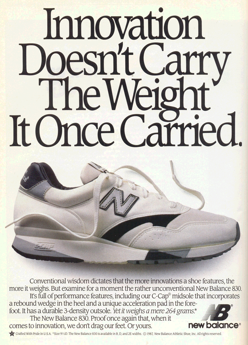 New Balance 830 Running Shoe 1987