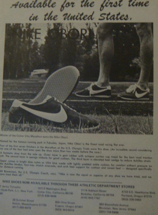 Classic 1980 Nike "Boston '73" Obori Running Shoe Print Ad