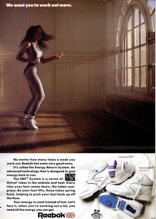 Instructor ERS, Aerobic 6000 Mid-Cut Aerobic Sneakers 1989