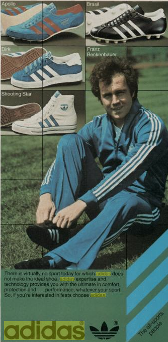 Adidas Apollo, Brasil, Dirk, Shooting Star & Franz Beckenbauer 1978