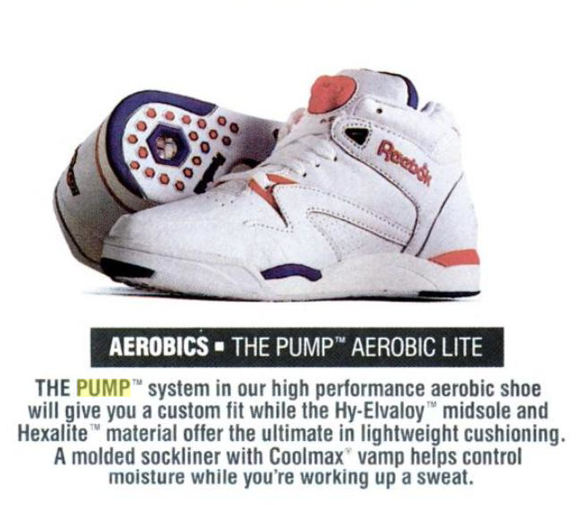 vela sexual Dos grados Reebok Aerobic Lite Pump Sneaker 1991