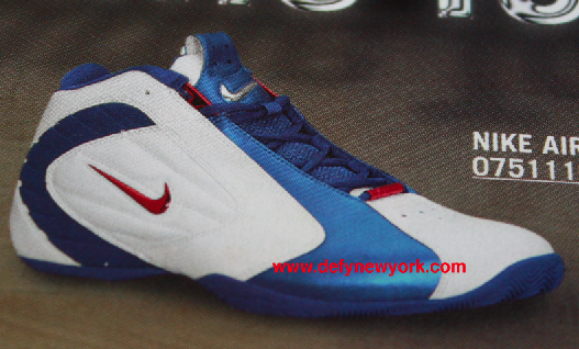 Nike Air Zoom Adrenaline Basketball Shoe White Red Blue 2004