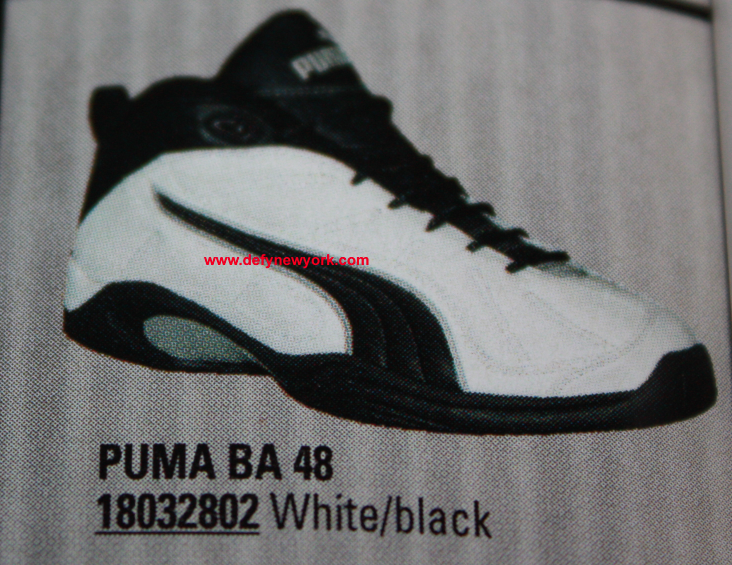 Puma BA 48 Basketball Shoe White/Black 2002