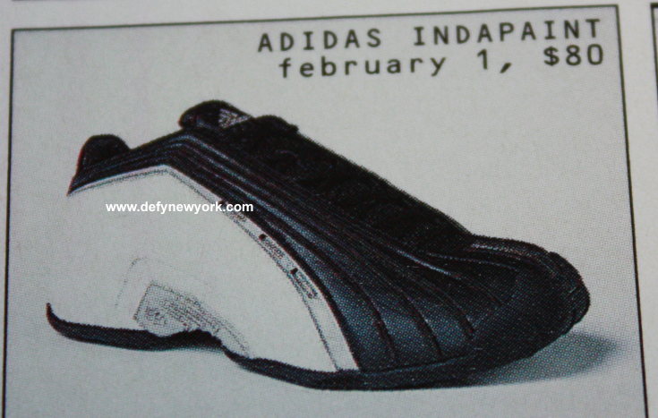 Adidas Indapaint Basketball Shoe White/Black 2002