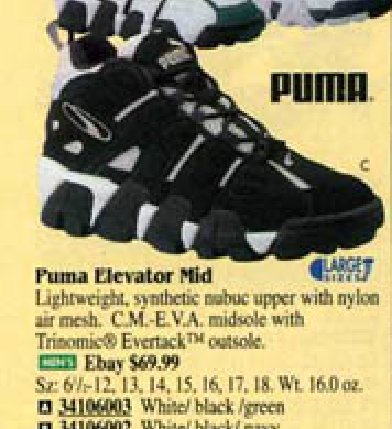 Puma Elevator Mid Basketball Shoe 1995