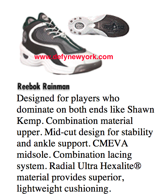 Reebok Rainman Reignman Basketball Shoe 