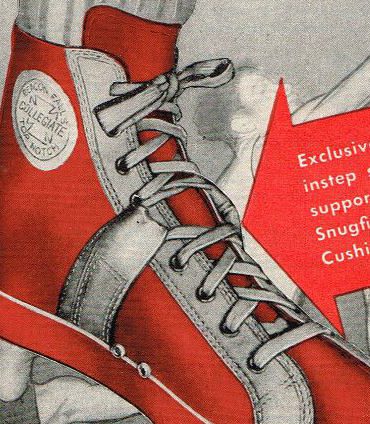 1950s Red Label Chuck Taylor Converse High Top Shoes